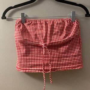red gingham brandy melville tube top